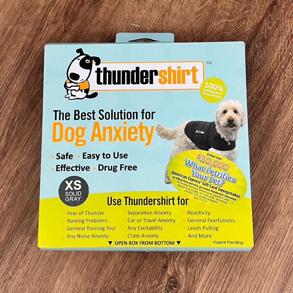 ThunderWorks Thundershirt Heather Gray Dog Anxiety Solution, XS